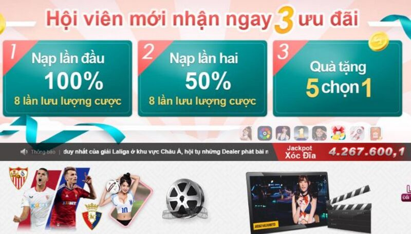 Nhà cái có nhiều chương trình khuyến mãi và liên tục triển khai