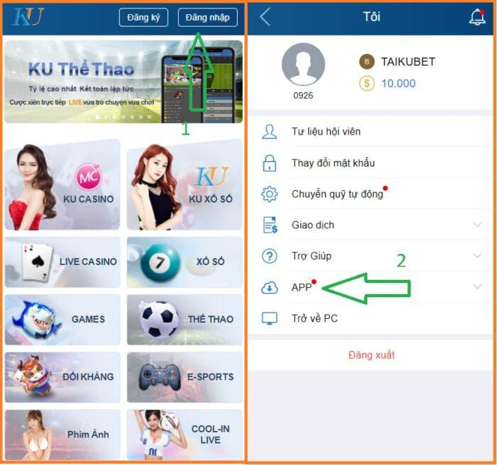Người chơi có thể tải app Kubet bằng cách truy cập link nhà cái 